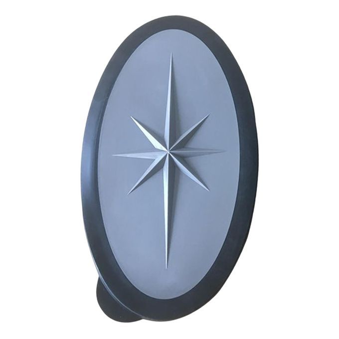 Oval Hatch Cover Non-Slip ABS Marine Deck Plate Fit For Canoe Grey