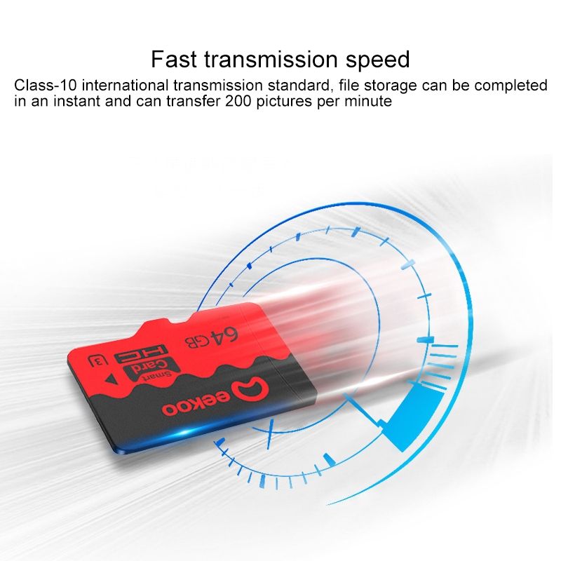 Eekoo 64GB U3 TF(Micro SD) Memory Card, Minimum Write Speed: 30MB / S, Flagship Version