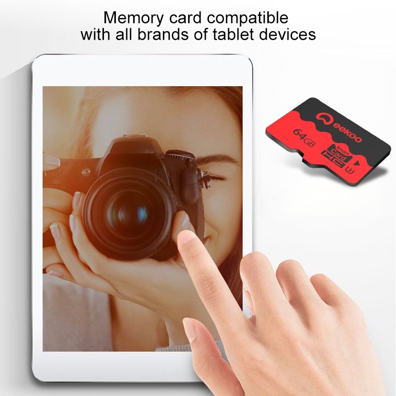 Eekoo 64GB U3 TF(Micro SD) Memory Card, Minimum Write Speed: 30MB / S, Flagship Version