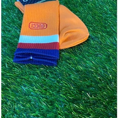 Orange Men's Cotton Punk Sock