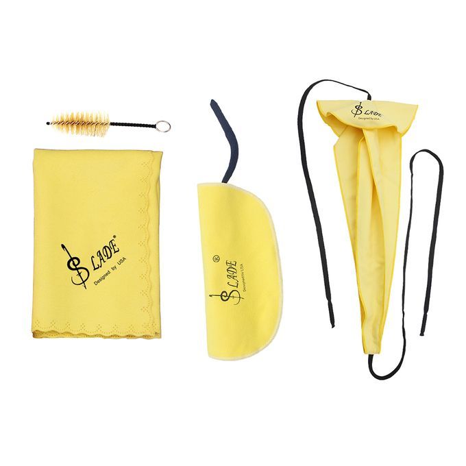 Saxophone Sax Cleaning Care Kit 3pcs Cleaning Cloth +-