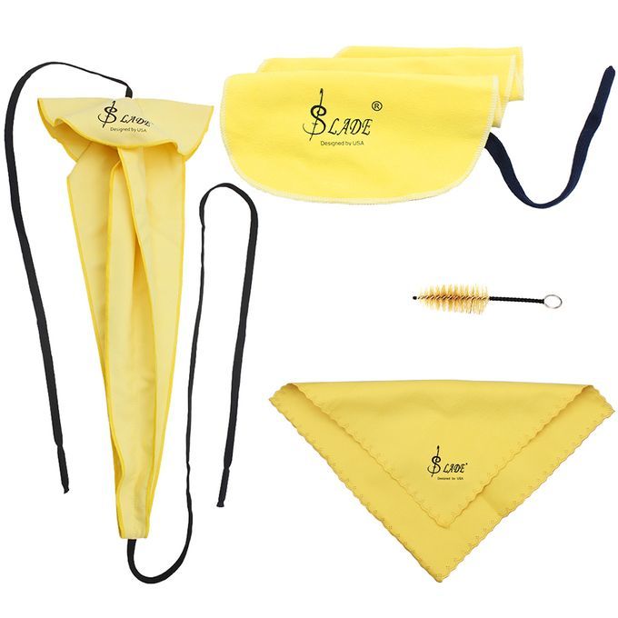 Saxophone Sax Cleaning Care Kit 3pcs Cleaning Cloth +-