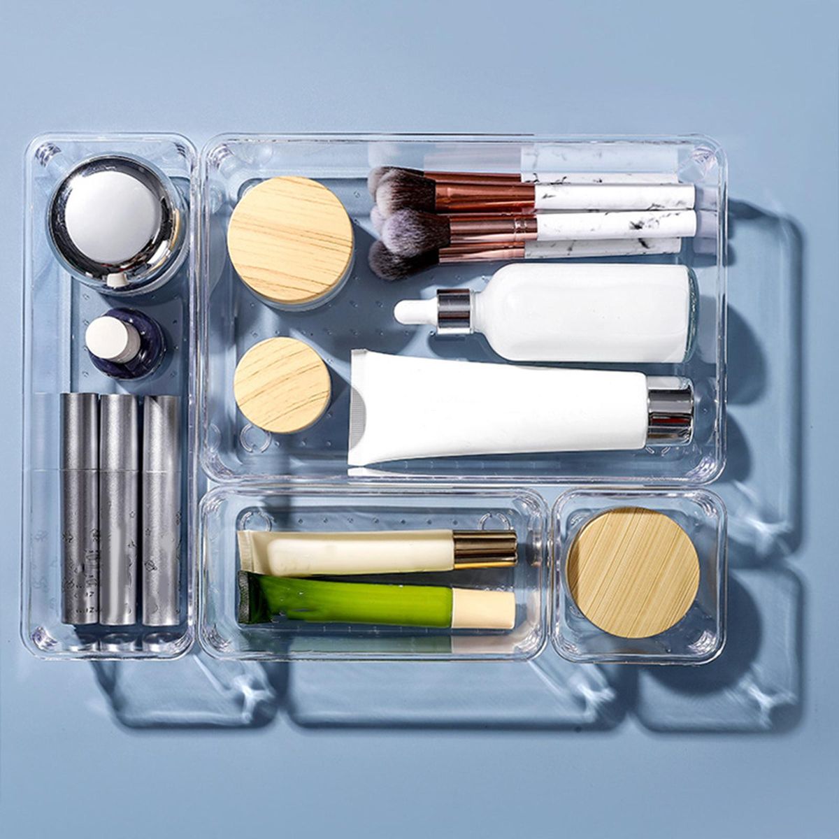 Clear Drawer Organizer Desk Portable Vanity Trays Torage S