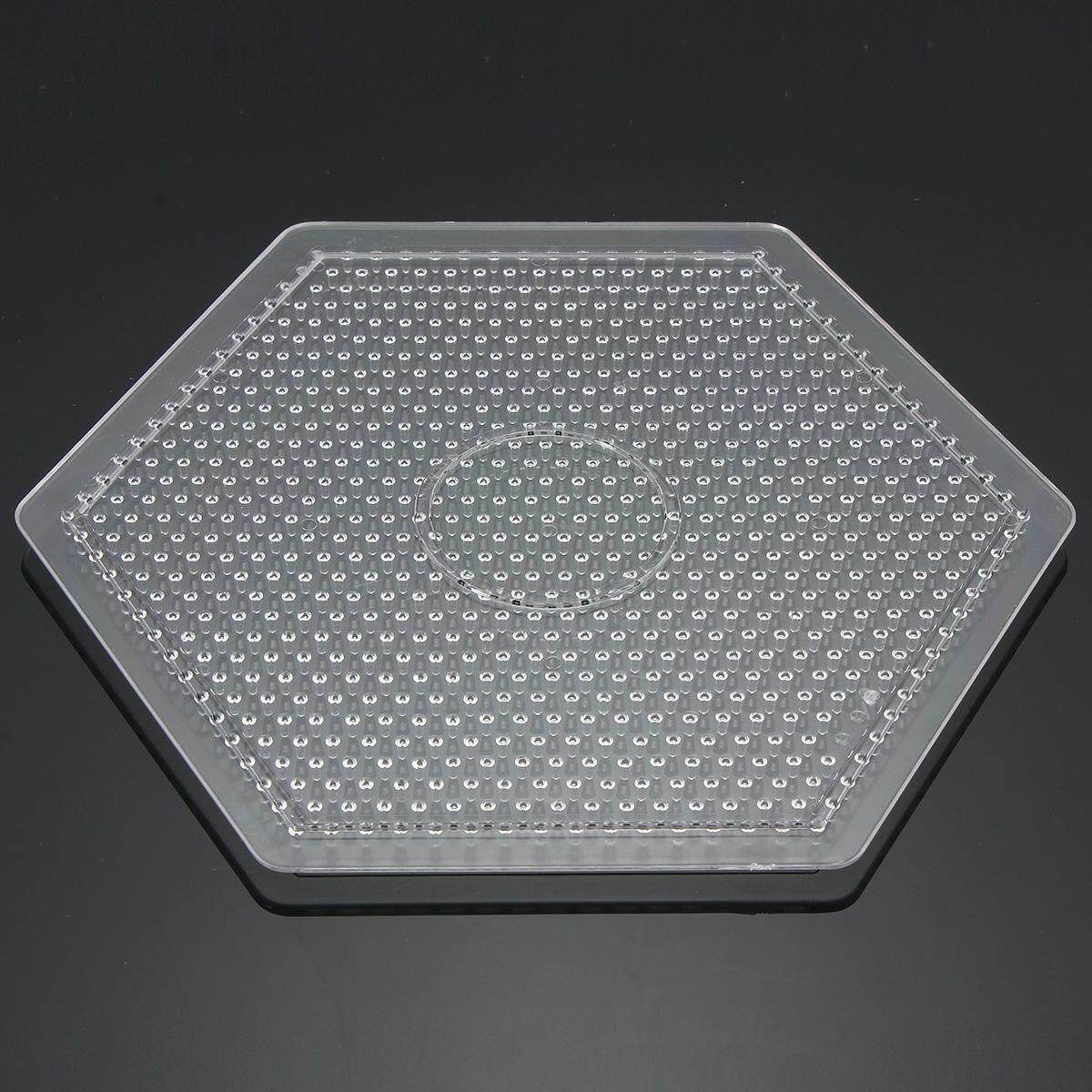 Kids Large Pegboards Perler Bead Hama Fuse Beads Clear Square Design Board Newly Hexagon