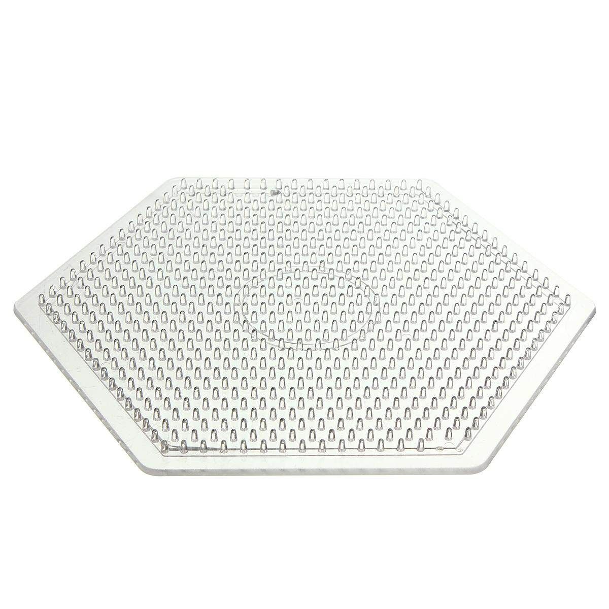 Kids Large Pegboards Perler Bead Hama Fuse Beads Clear Square Design Board Newly Hexagon