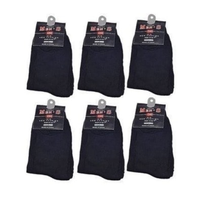 Men Socks -6 Pairs -Black