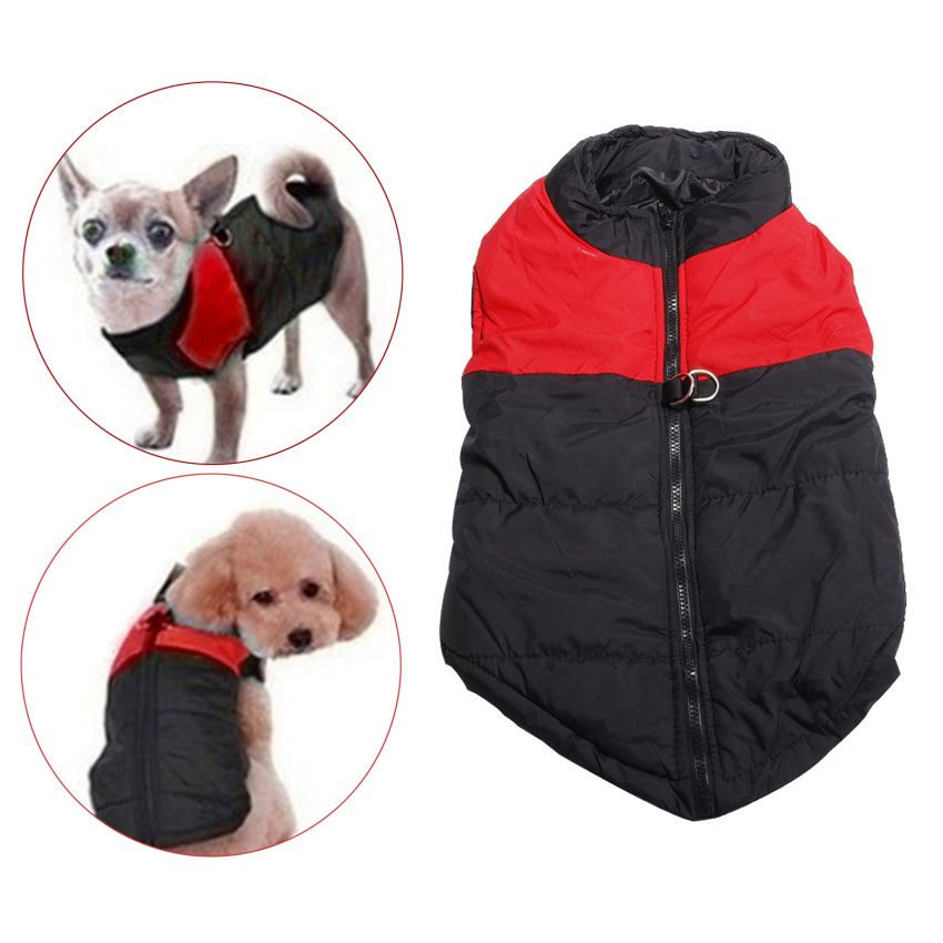 2pcs Pet Down Jacket Dog Coat Wateproof Winter Padded Puppy Clothes