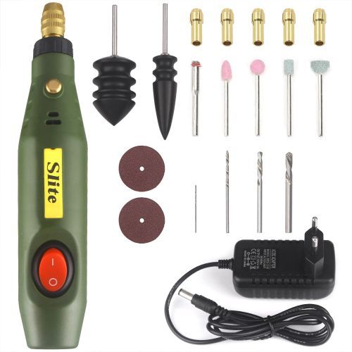 Portable Mini Leather Polishing Electric Grinder Rotary Bit Grinder Edge Polisher Kit Engraving Etching Pen Pearl Punch DIY Craf