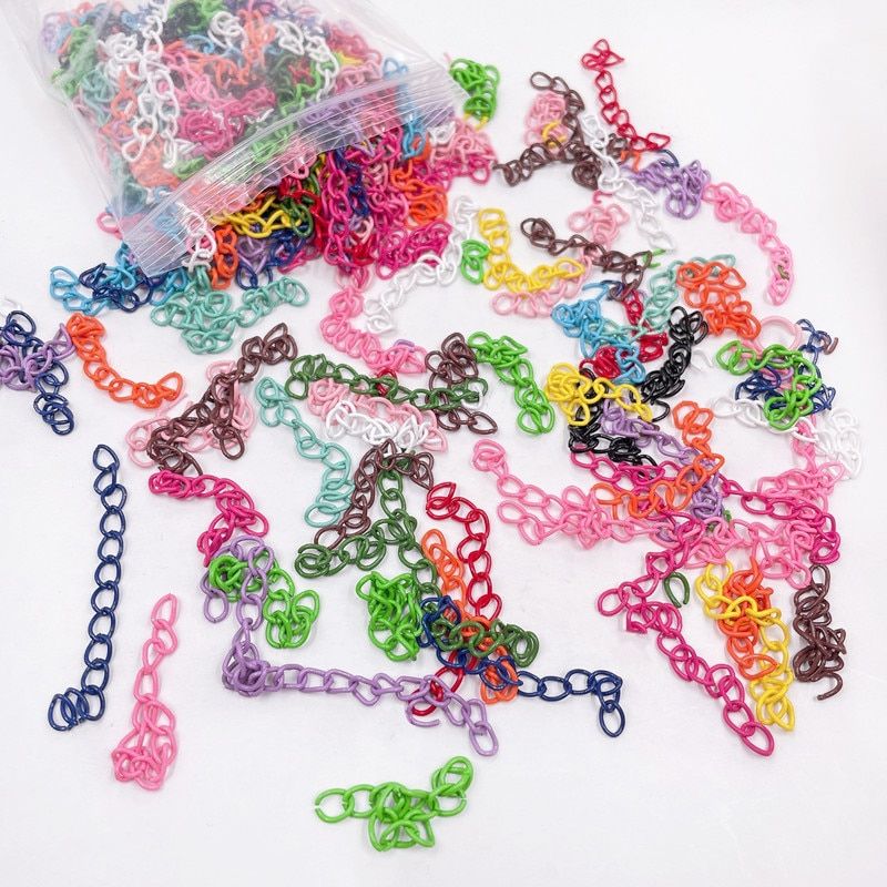 50pcs 50mm Bulk Extension Chain Bulk Ending End Connectors