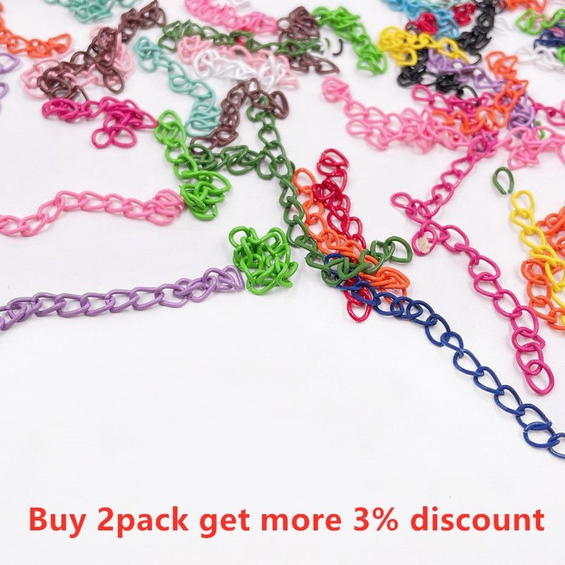 50pcs 50mm Bulk Extension Chain Bulk Ending End Connectors