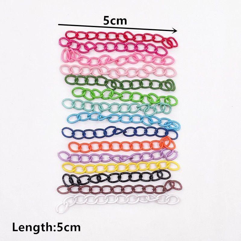50pcs 50mm Bulk Extension Chain Bulk Ending End Connectors