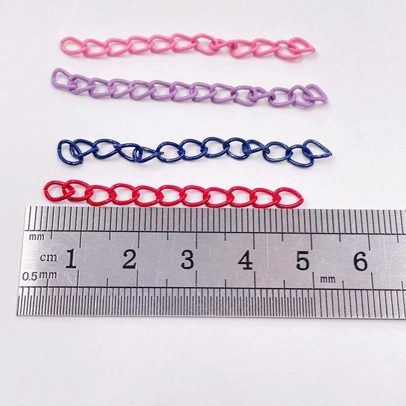50pcs 50mm Bulk Extension Chain Bulk Ending End Connectors