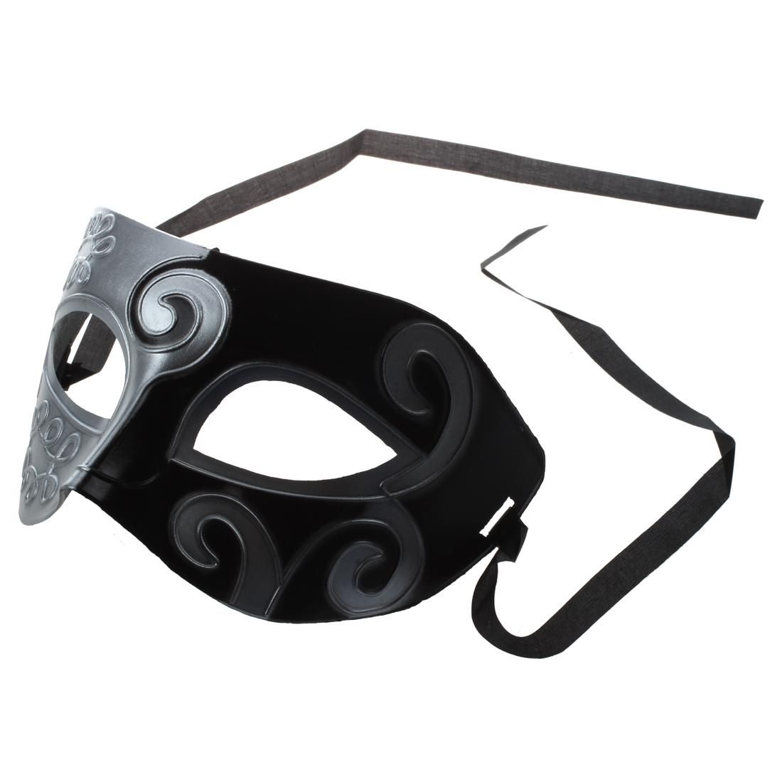 Mens Adult Masquerade Greek Roman Facial Mask for Fancy Dress Masked Ball Silver