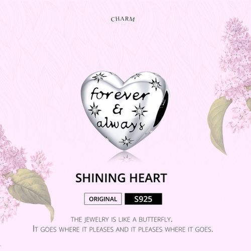 Shiny Heart Lettering Beads DIY Bracelet Accessories