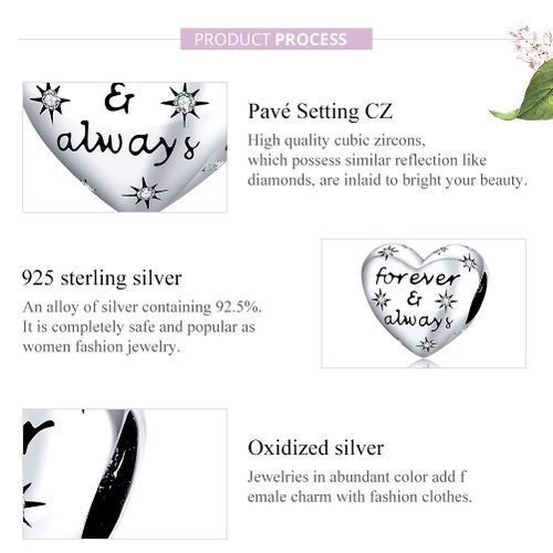 Shiny Heart Lettering Beads DIY Bracelet Accessories
