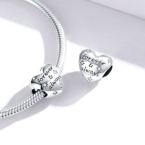 Shiny Heart Lettering Beads DIY Bracelet Accessories