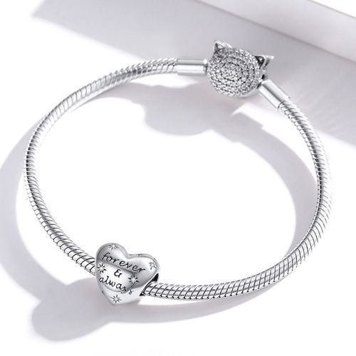 Shiny Heart Lettering Beads DIY Bracelet Accessories