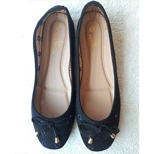 Caribbean Style Flat Shoe - Black