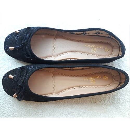 Caribbean Style Flat Shoe - Black
