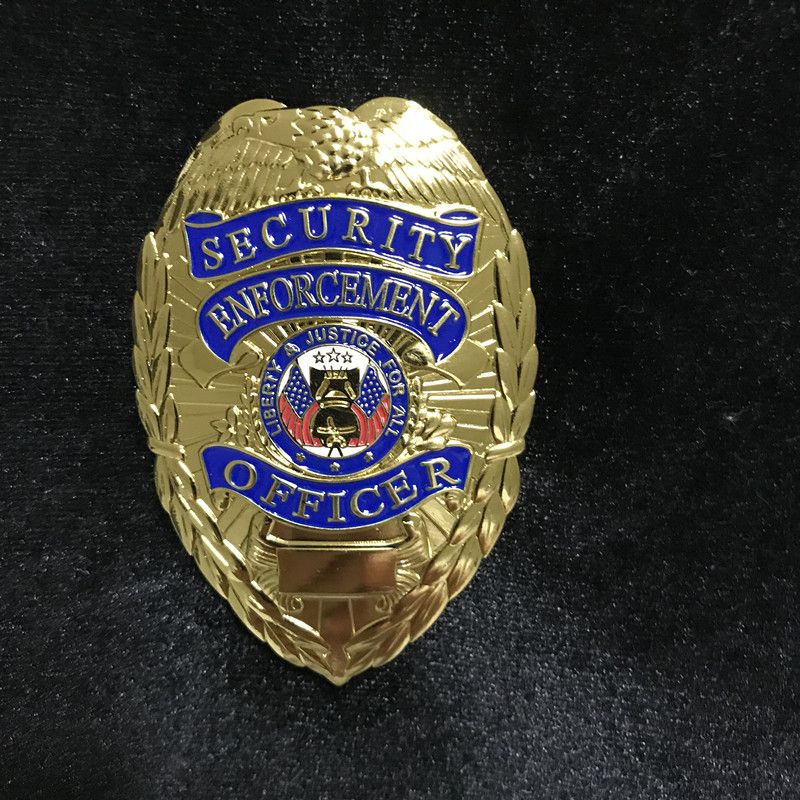 1 Pcs The Security Enforcement Officer Badge 78 Mm X 55