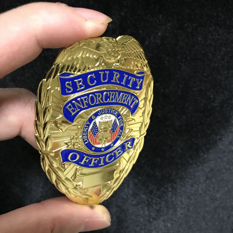 1 Pcs The Security Enforcement Officer Badge 78 Mm X 55