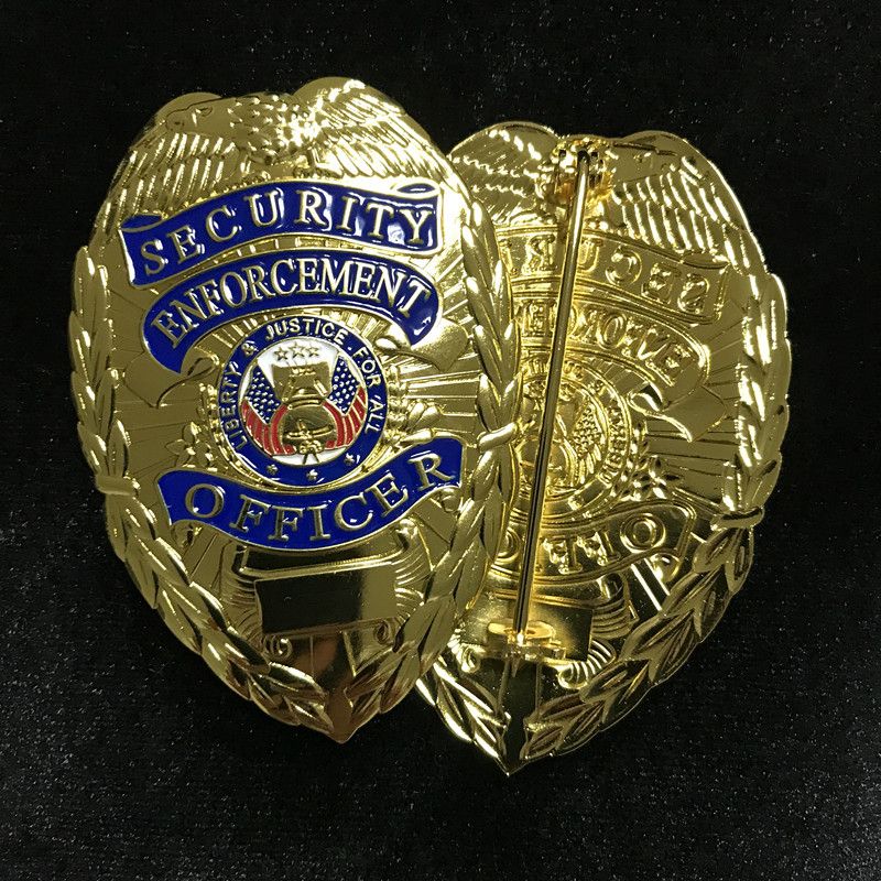 1 Pcs The Security Enforcement Officer Badge 78 Mm X 55