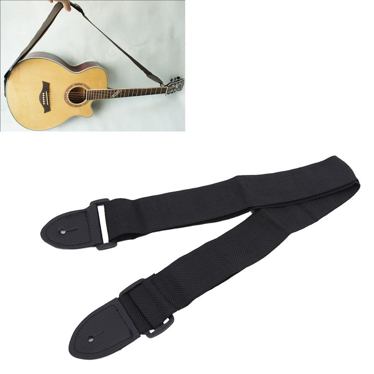 Guitar Strap Adjustable Length For Bass & Electric Guitar