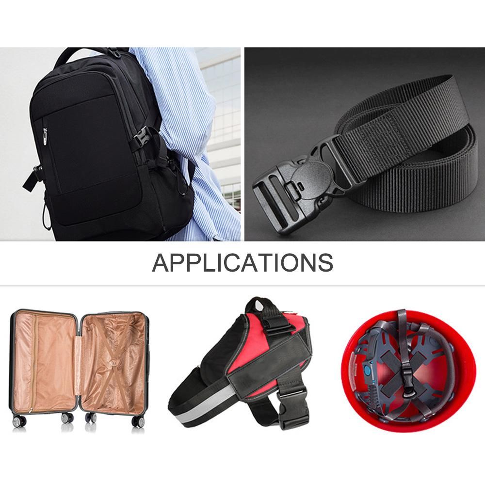 12pcs Double Release Plastic Buckles Straps Buckle Clips for Backpack Suitcase Outdoor