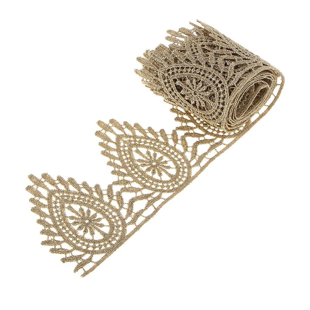 1 Yard DIY Embroidered Lace Trimming Fringe Decorative 6.5cm