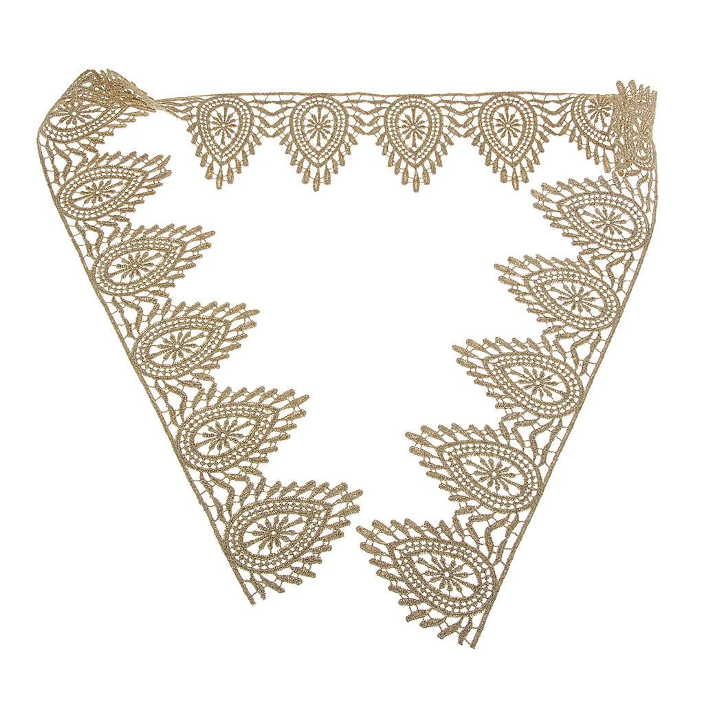 1 Yard DIY Embroidered Lace Trimming Fringe Decorative 6.5cm