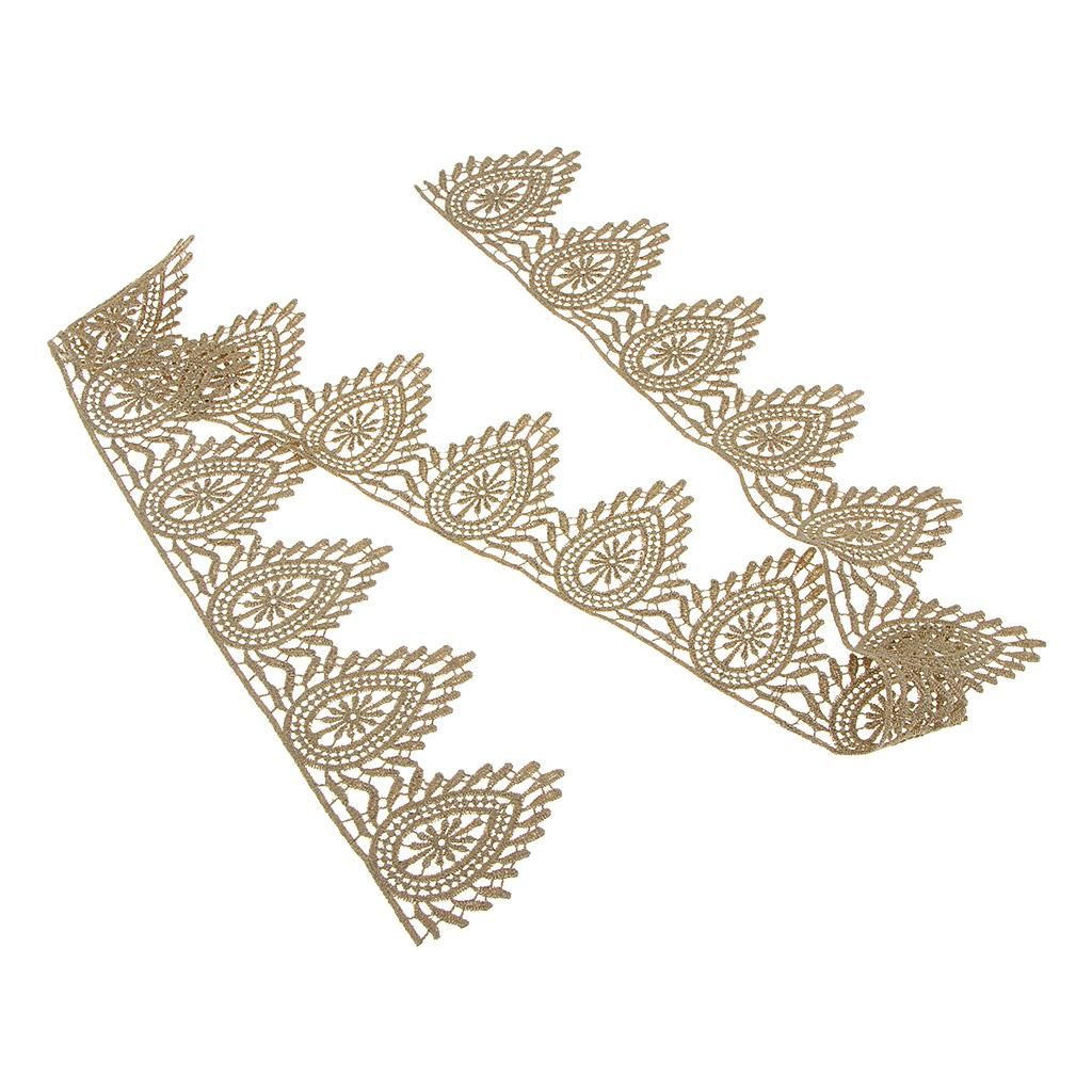 1 Yard DIY Embroidered Lace Trimming Fringe Decorative 6.5cm