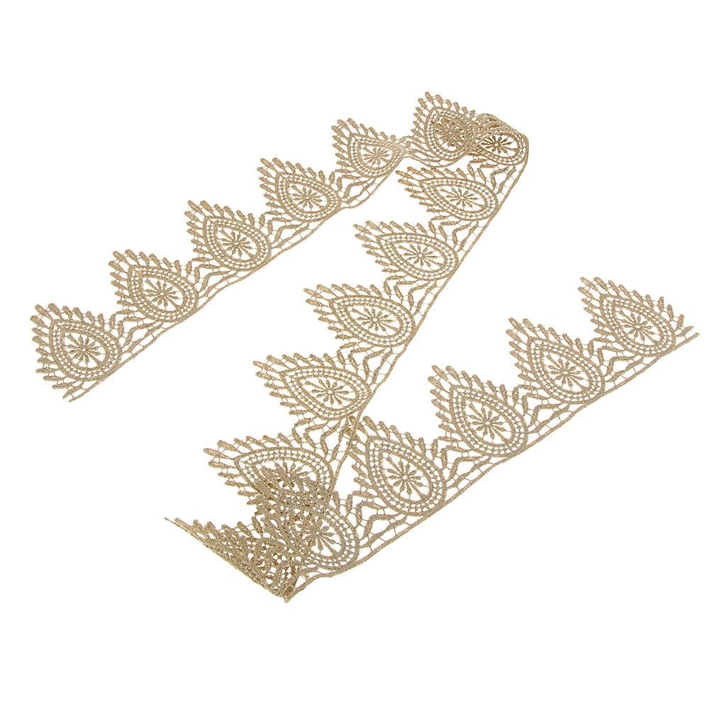 1 Yard DIY Embroidered Lace Trimming Fringe Decorative 6.5cm