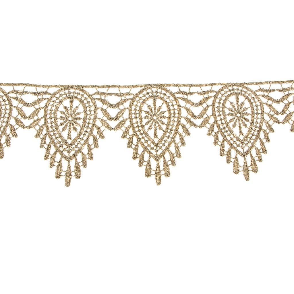 1 Yard DIY Embroidered Lace Trimming Fringe Decorative 6.5cm