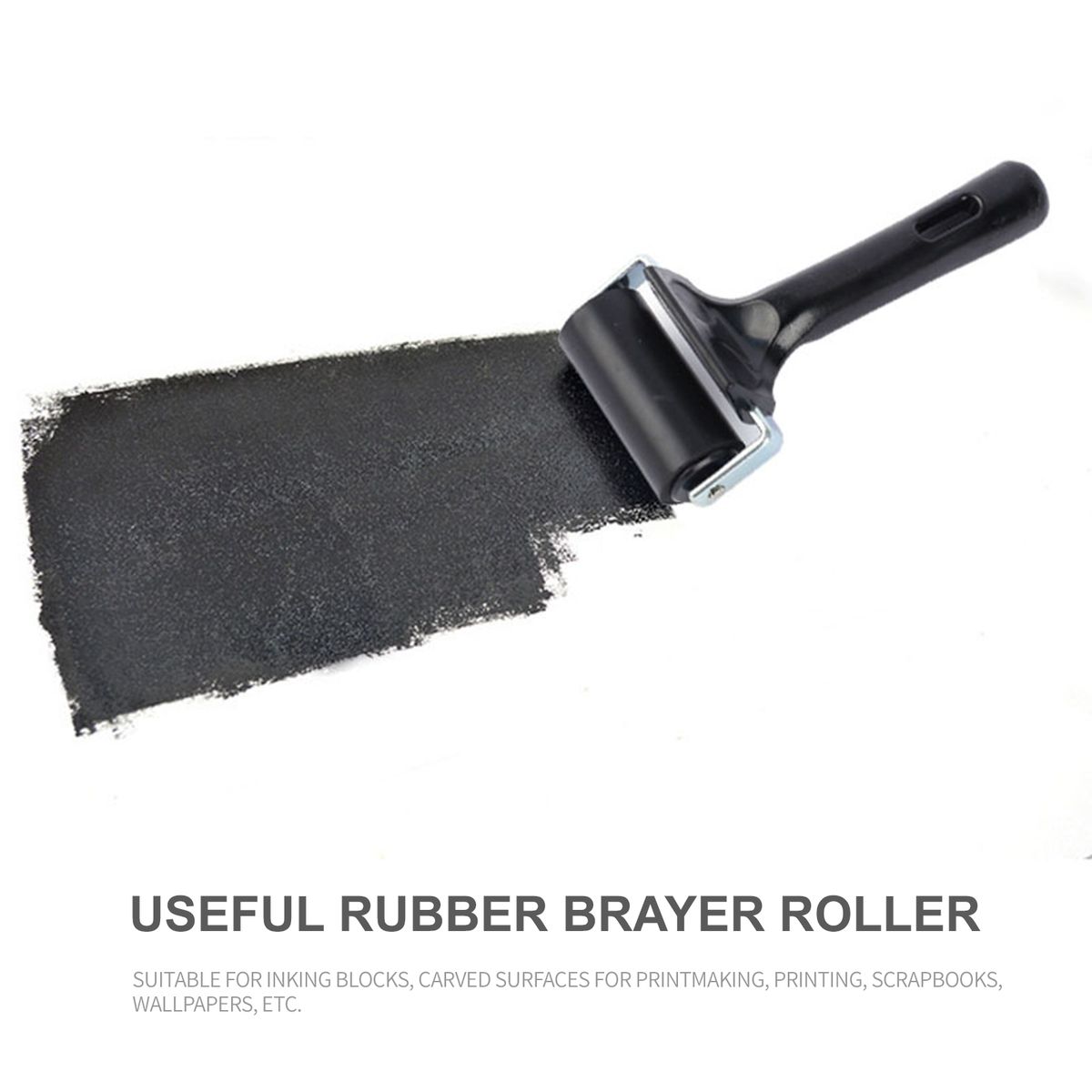 2.2Inch Rubber Brayer Roller Soft Rubber Brayer Paint Brush