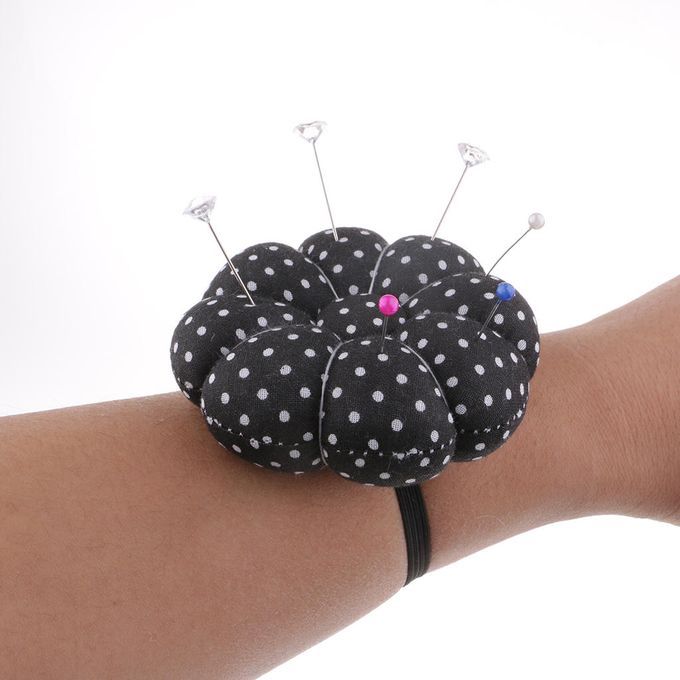 Pumpkin Wrist Wearable  Pin Cushion For DIY Sewing Crafts Black