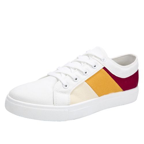 Size 41-47 Youth Men's Cool Flat Canvas Shoes-White