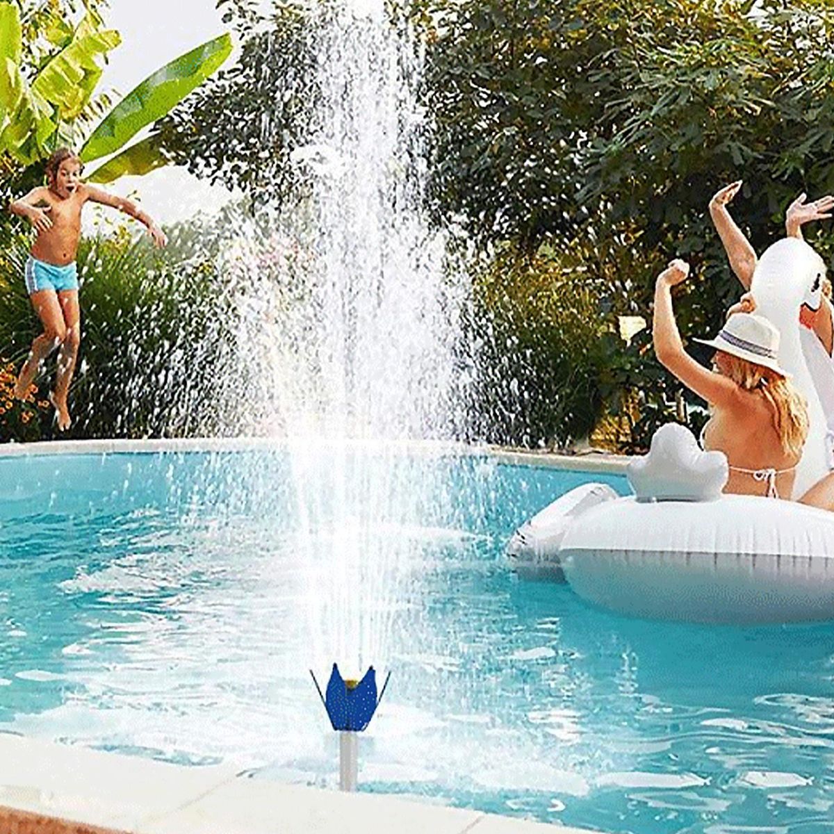 Adjustable Pool Flower Waterfall Outdoor Swimming Pool Sprinkler Spray Blue