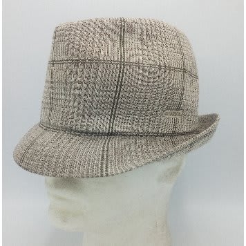 Check Hat-Cream
