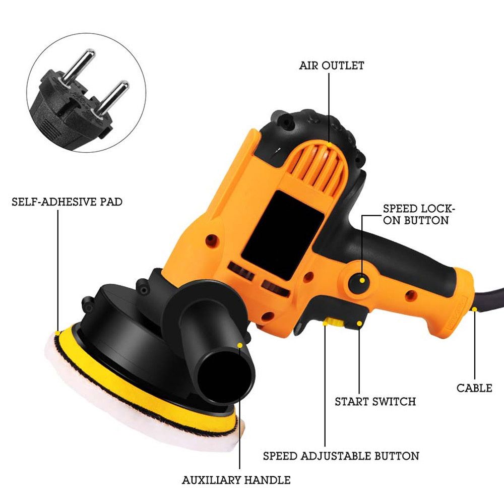 Electric Buffer Polisher 6 Inch For Polishing Sanding Waxing
