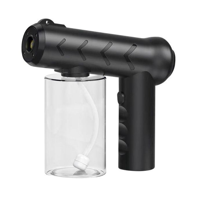 380ml Electric Cordless USB Rechargeable Blue Light Air Pump Black