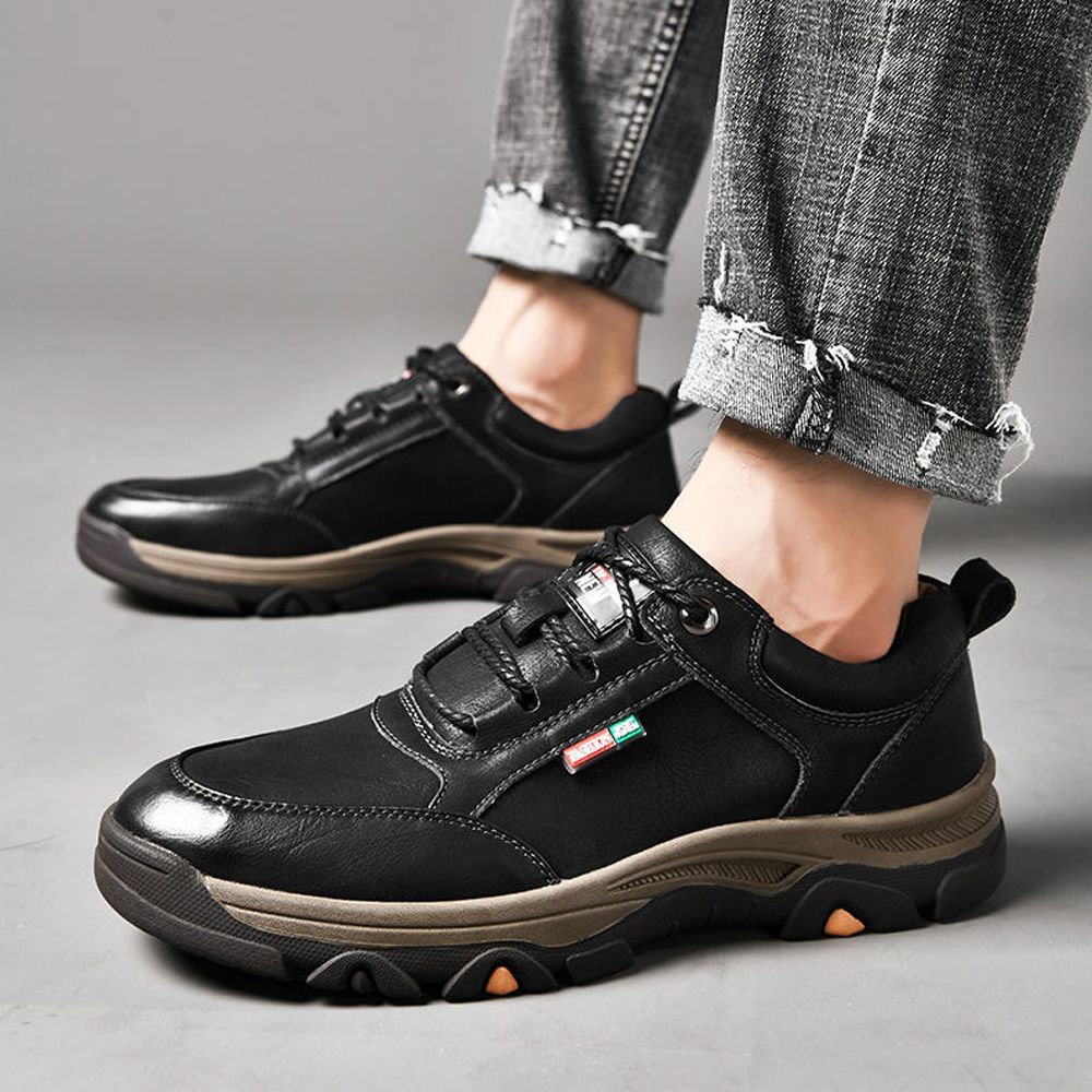 Men's Hiking Shoes Are Wear-resistant And Waterproof - Black