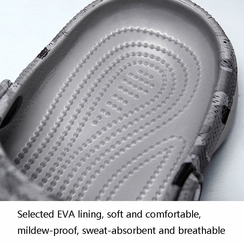 Men EVA Casual Breathable Sandals Letter Beach Shoes Slippers