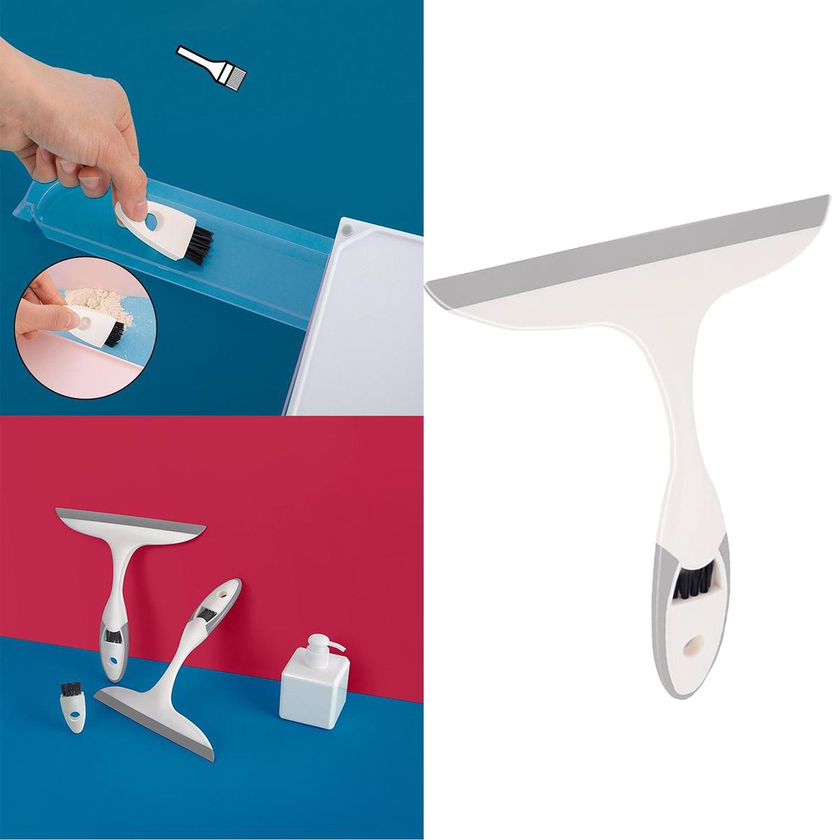 Ptr Silicone Floor Bottles Vase Cleaner Brushes Window Scraper