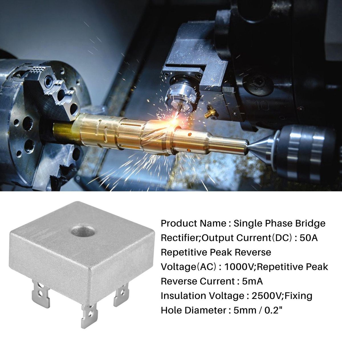 Single Phase Diode Bridge Rectifier 50A 1000V KBPC5010