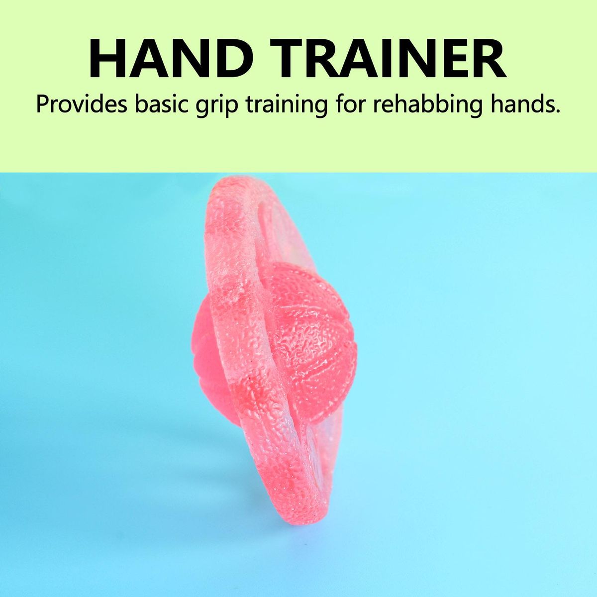 Hand Exerciser - Grip Forearm Wrist Strengthener - Squeeze and Flex Finger Extension Trainer Stress Ball Training Rehabilitation Relief - Women Men