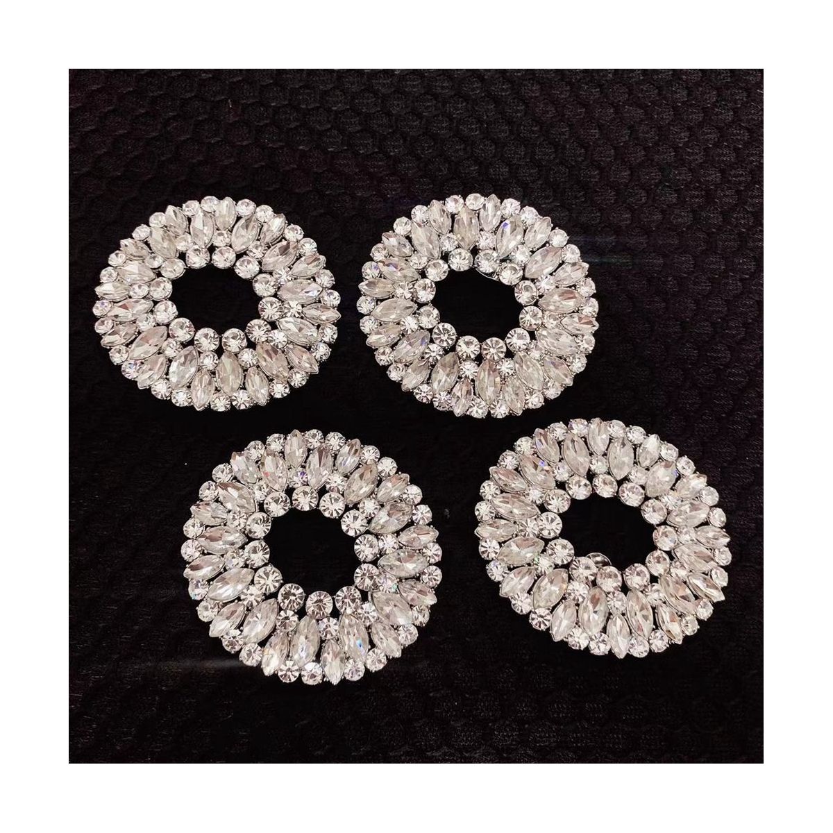 1Pair Detachable Shoes Decorations Shiny Crystal Shoes Clip