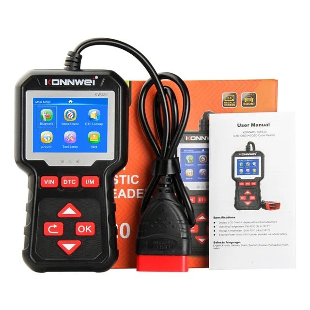 KW320 CAN OBD2 EOBD Car Scanner Car OBD II Diagnostic Tool Scanner Code Reader & Eraser
