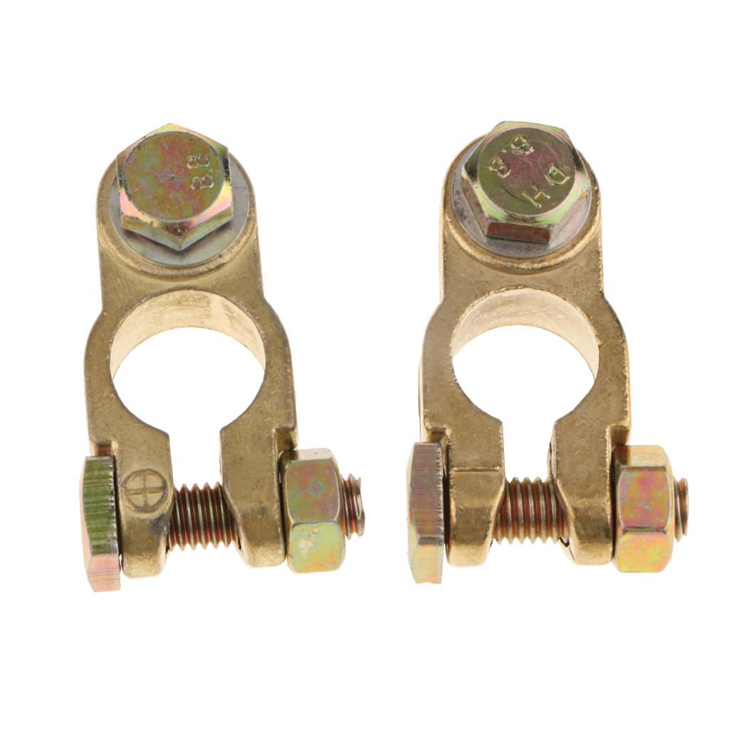 2Pcs Positive Negative Battery Terminal Connectors Adapters Clamps -