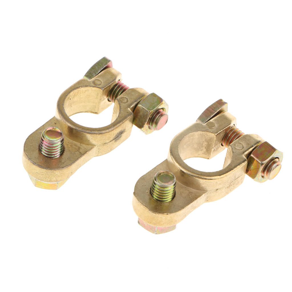 2Pcs Positive Negative Battery Terminal Connectors Adapters Clamps -