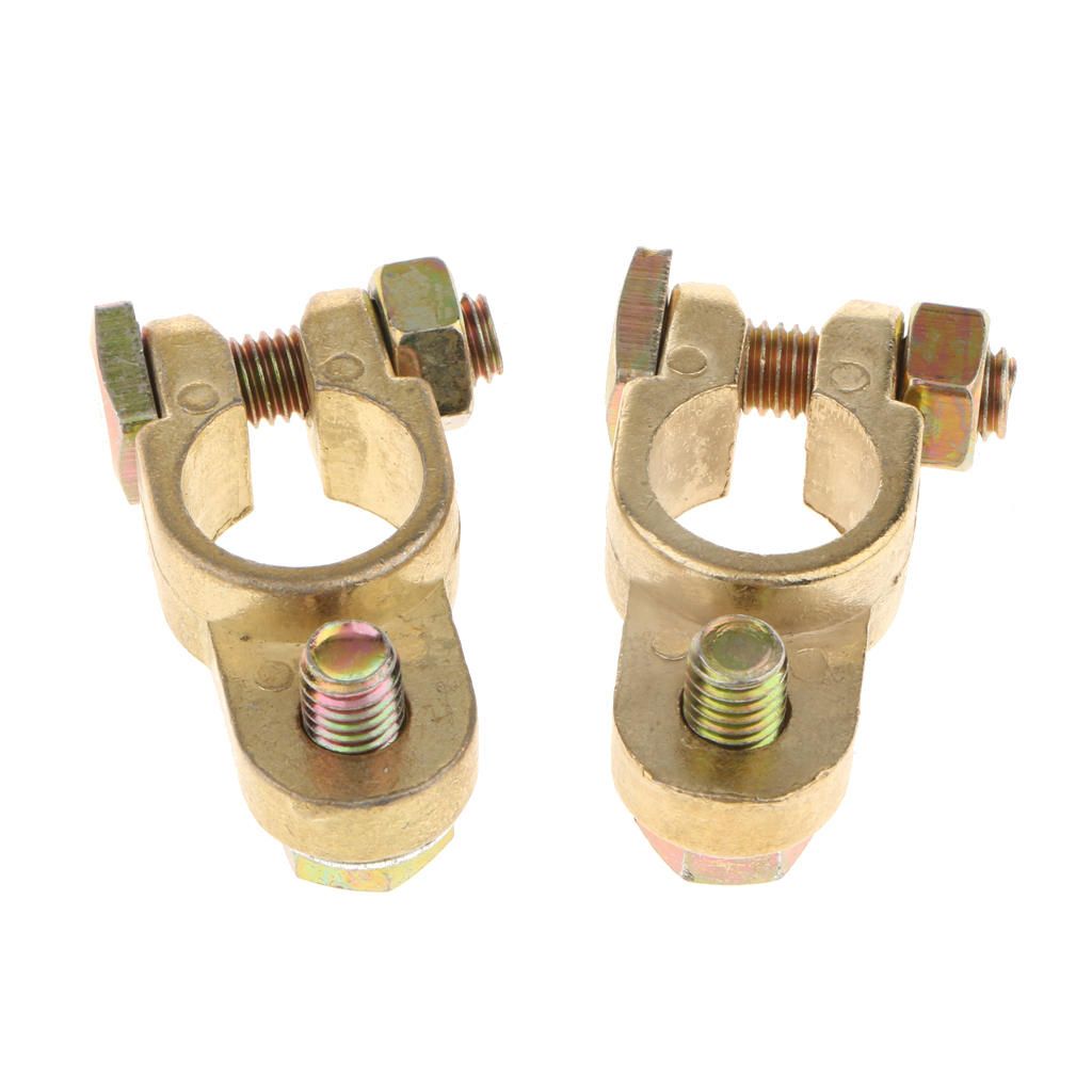 2Pcs Positive Negative Battery Terminal Connectors Adapters Clamps -